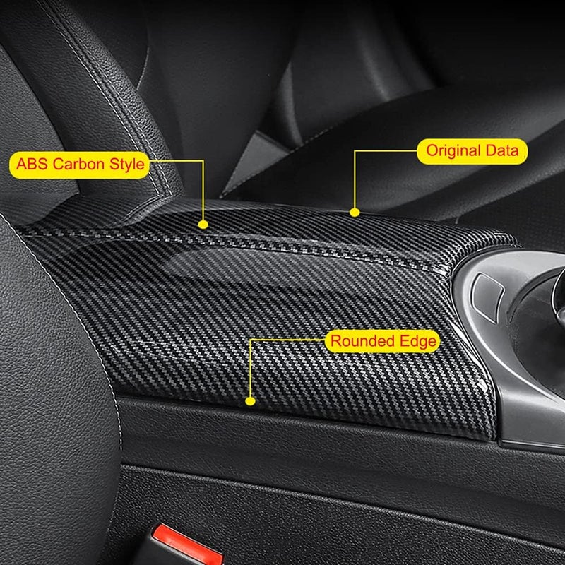 AOKIO Car Interior Center Console Armrest Storage Box Protective Cover Trim for Mercedes Benz C Class W205 GLC Class X253 Accessories 2015-2022 (Carbon Fiber Color) - Image 4