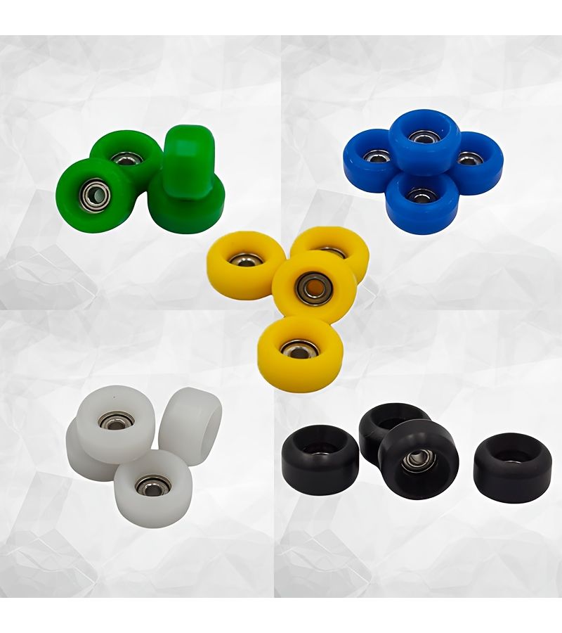 عجلات Leefai للوحة الأصابع مع محامل CNC للاستخدام في الشوارع، لون أسود، مقاس 7.5 × 4.5 مم - Image 3