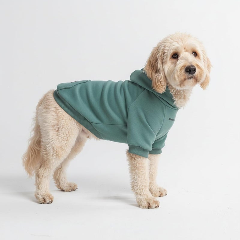 Spark Paws Dog Hoodie – Premium Dog Sweater for Small, Medium, and Large Dogs | Warm Outfits for French Bulldogs, Pitbull, Puppy, Winter Jacket Alternative - Teal - 2XL - Image 1