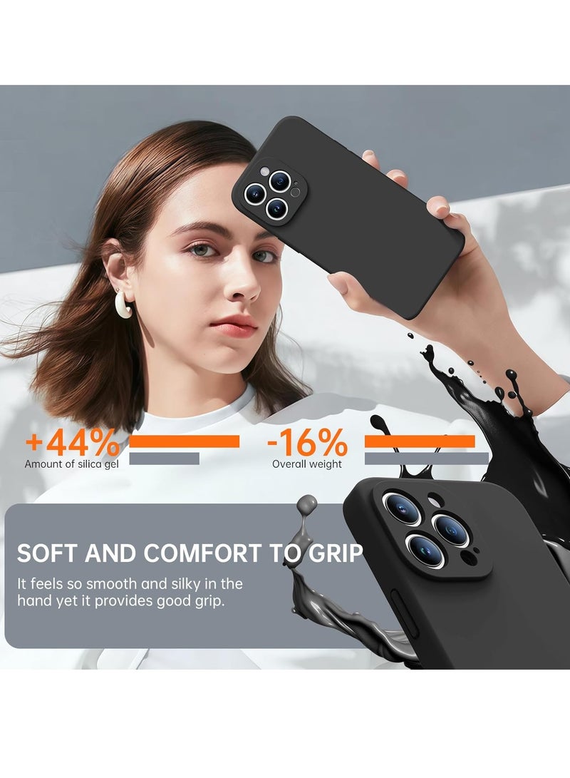 ELTRAZONE iPhone 16 Pro Max Case with 2 Screen Protectors - MagSafe Compatible, Upgraded Camera Protection, Liquid Silicone Protective Case (6.9”) - Black - Image 3