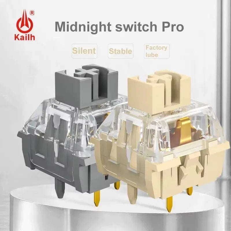 Kailh BOX Midnight Pro Silent Switch, Linear Tactile 40g, 5-Pin, Lubed, for Aula F75 and Ajazz AK820 Pro Keyboard - Image 3