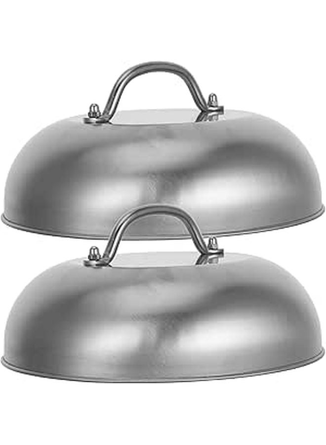 9 Inch Stainless Steel Universal Pan Lid Heavy Duty Pot Cover With Riveted Handle - Image 1