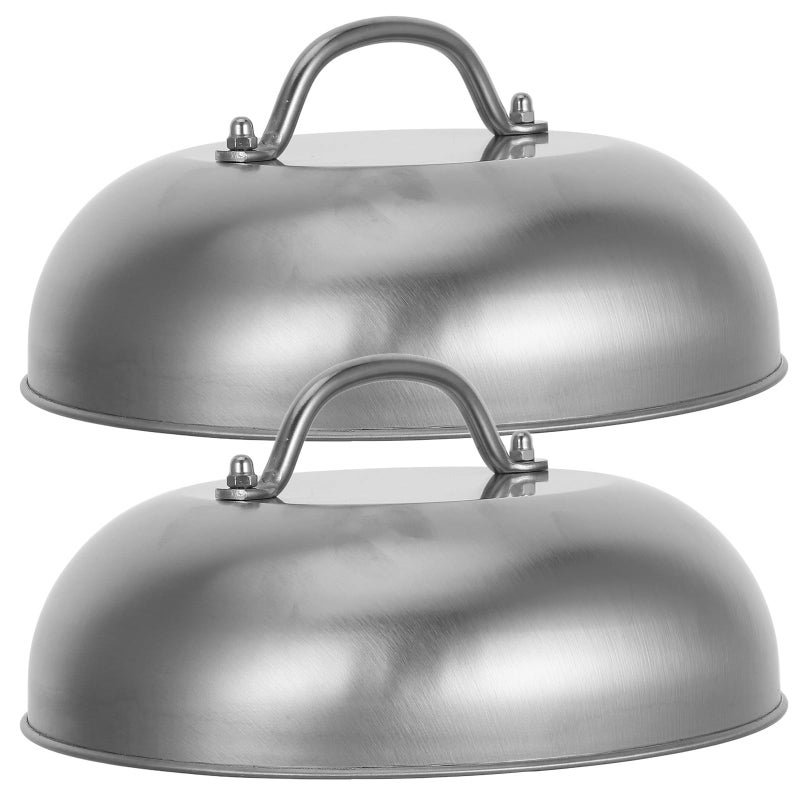 9 Inch Stainless Steel Universal Pan Lid Heavy Duty Pot Cover With Riveted Handle - Image 2