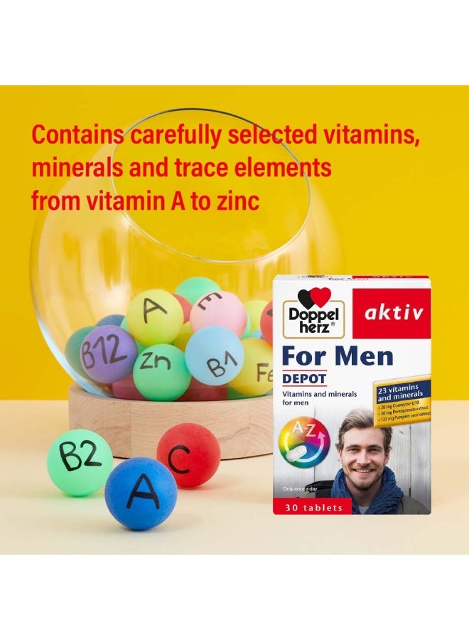 Doppelherz Aktiv Vitamins & Minerals Depot Tablets For Men, Pack Of 30'S - Image 3