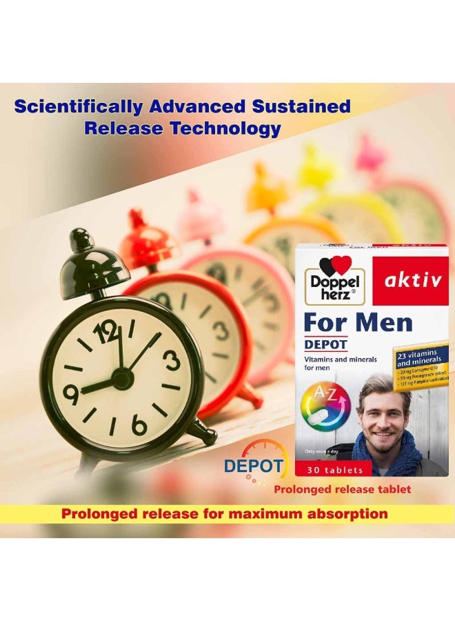 Doppelherz Aktiv Vitamins & Minerals Depot Tablets For Men, Pack Of 30'S - Image 5