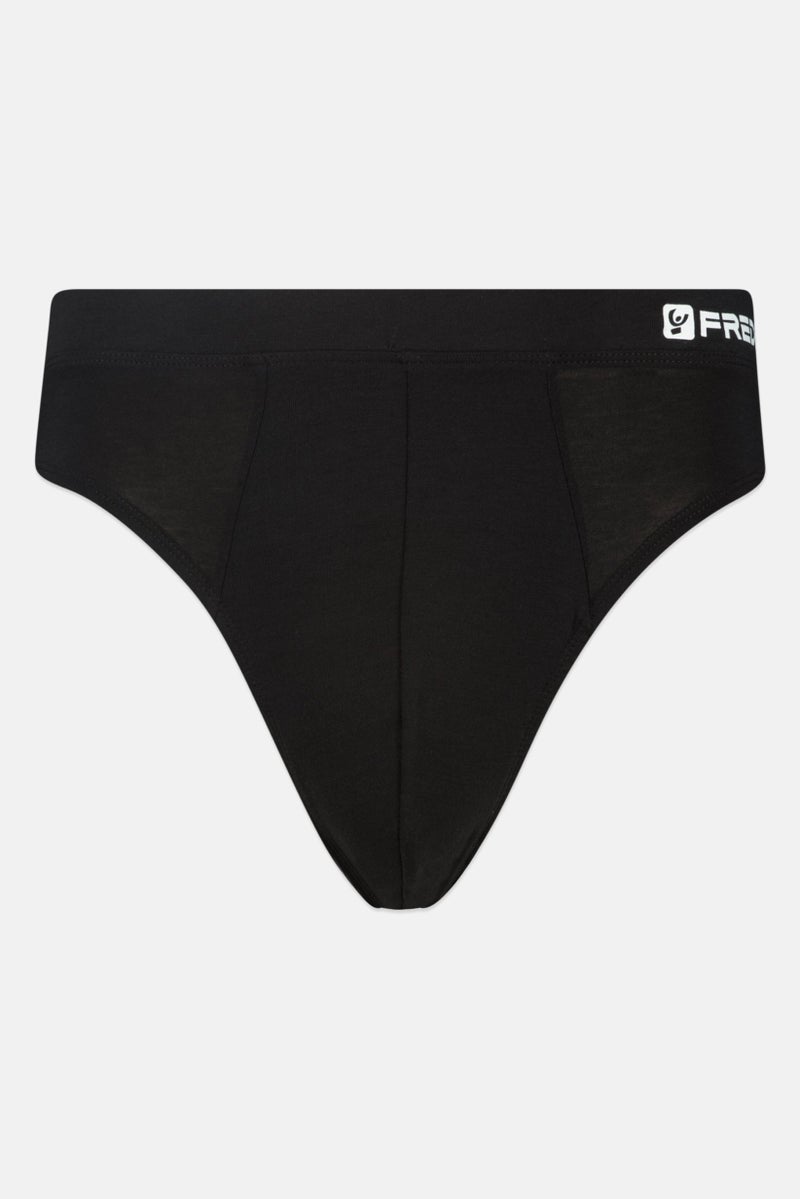 FREDDY سروال داخلي للرجال بشعار العلامة التجارية، أسود - Image 1