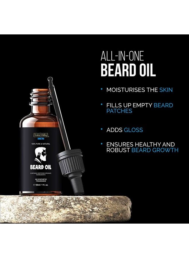 Indus Valley Men 100% Pure And Natural Beard Oil Contains Certified Organic Ingredients (30Ml) - Image 3