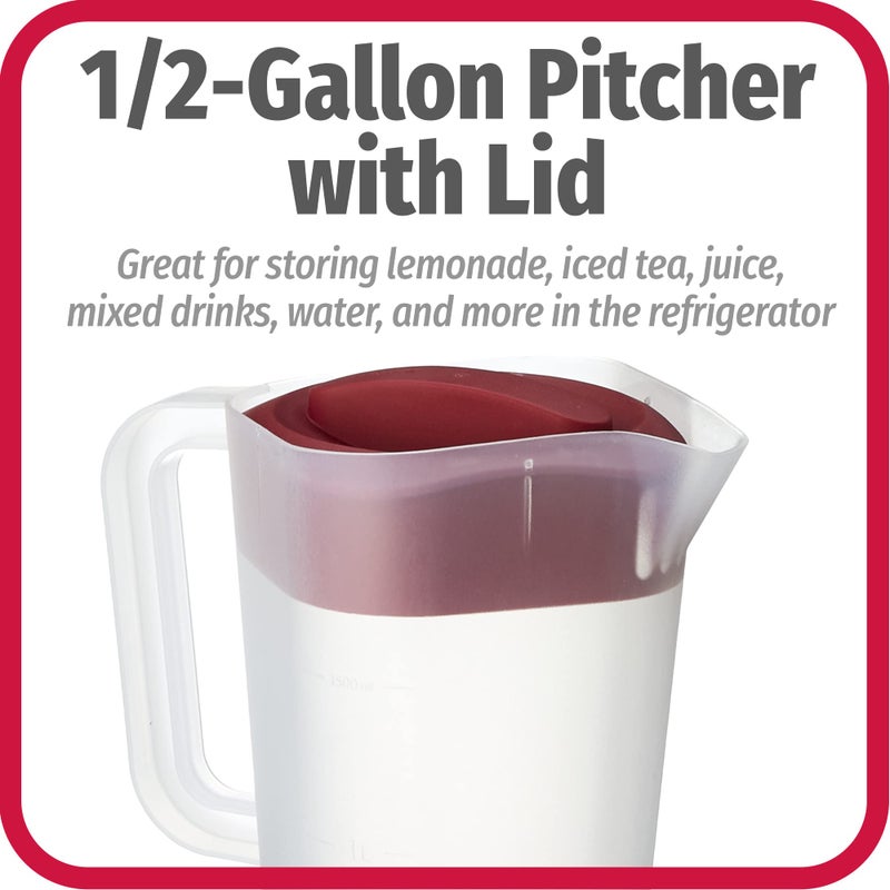 GoodCook 1/2-Gallon Pitcher with 4 Way Lid, BPA Free - Image 2