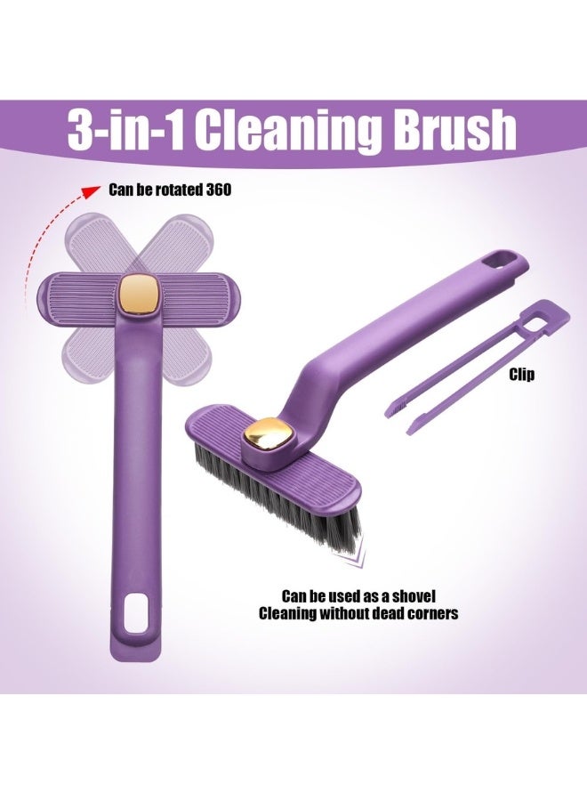 Multifunctional Rotating Crevice Cleaning Brush, 360 Degree Rotation No Dead Corners, Stiff Bristles Brush Tool for Cleaning Home Bathroom Kitchen Gap (1 Piece-Multicolor) - Image 3