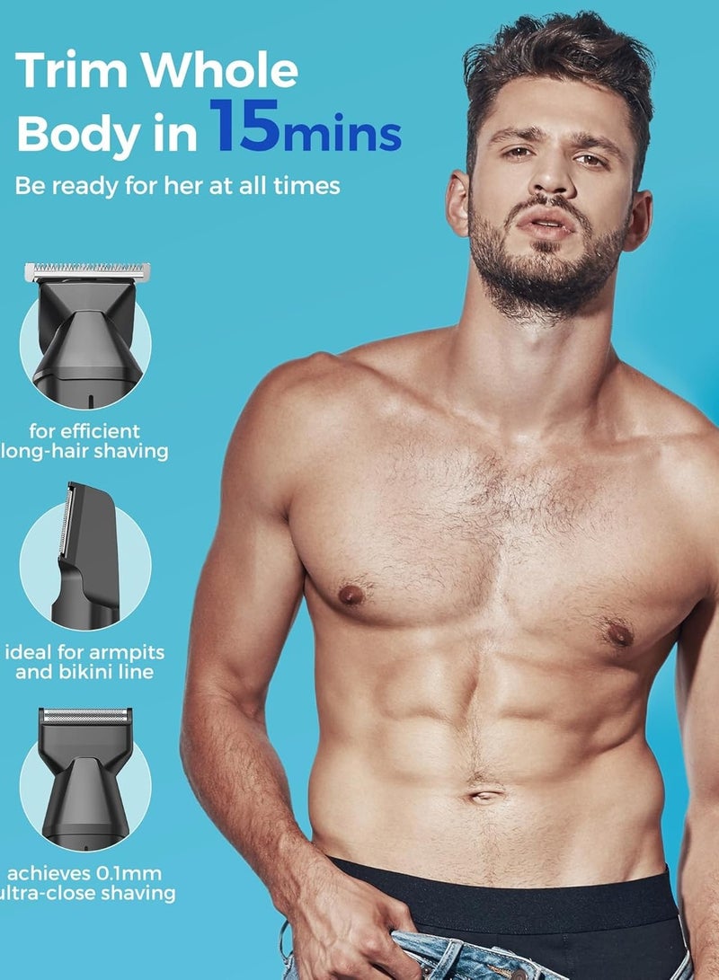 GLAKER Waterproof 6-In-1 Beard Trimmer With Storage Bag And Beard Bib Apron - Image 3