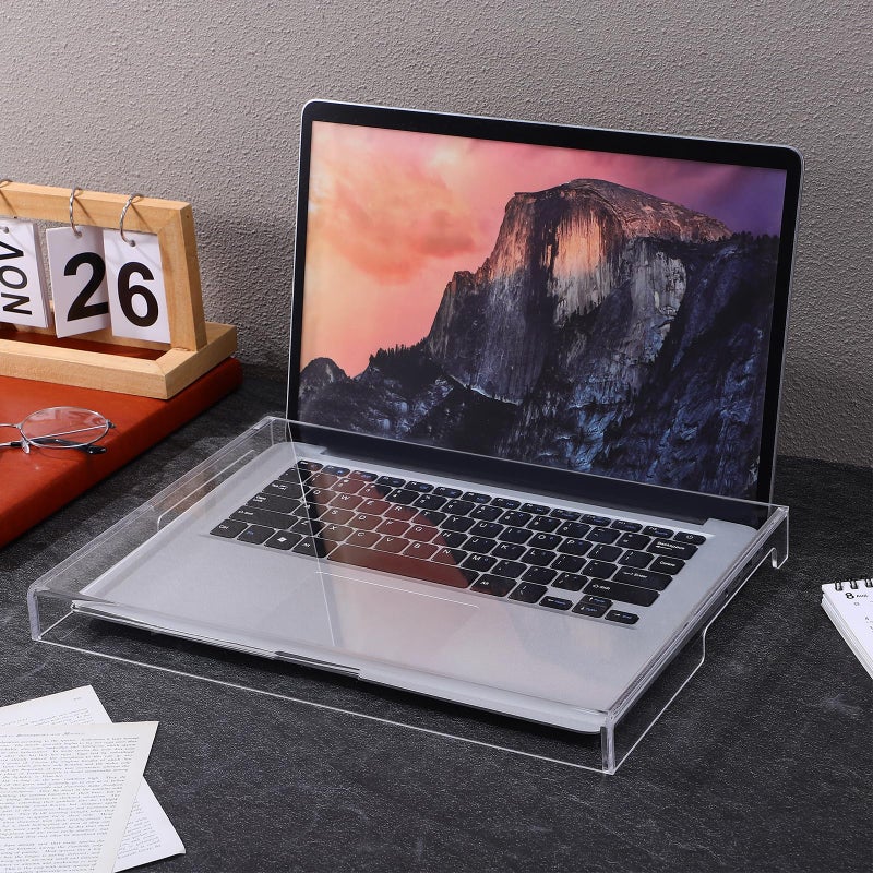 Veemoon Laptop Keyboard Protector Cover Acrylic Clear Laptop Dust Case Anti-Cat Keyboard Cover Computer Mechanical Transparent Protector Suitable for 14inch Computer (13.8 * 9.8 * 0.6 Inch) - Image 4