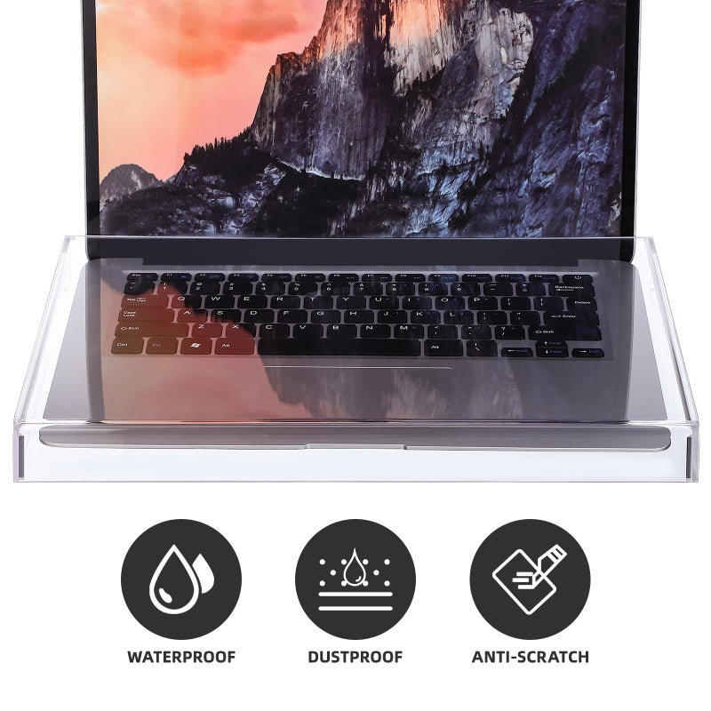 Veemoon Laptop Keyboard Protector Cover Acrylic Clear Laptop Dust Case Anti-Cat Keyboard Cover Computer Mechanical Transparent Protector Suitable for 14inch Computer (13.8 * 9.8 * 0.6 Inch) - Image 3