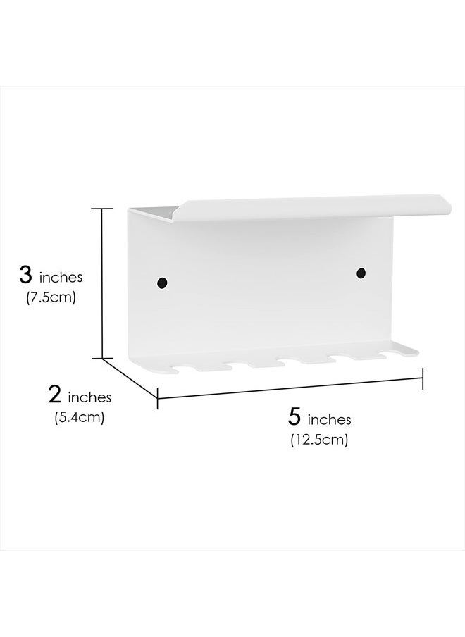 Linkidea Wall Mounted Toothbrush Holder, Aluminum Electric Toothbrushes Holder, Self-Adhesive Electric Toothbrush and Toothpaste Dispenser for Bathroom, Shower, Washroom (White)  - Image 2