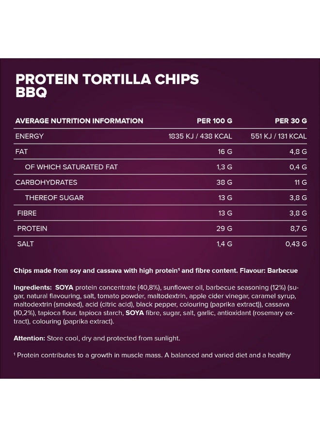 IronMaxx Protein Tortillas Chips 0.2 | 12 x 60g | Barbecue Flavour - Image 4