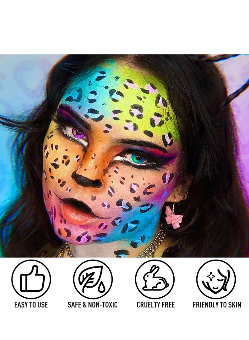 DURKU 20 Color Face Paint Kit, Professional Face & Body Painting Kit for Kids Adult, Halloween Costume Masquerades Makeup, Theater, Halloween, Parties and Cosplay - Image 4