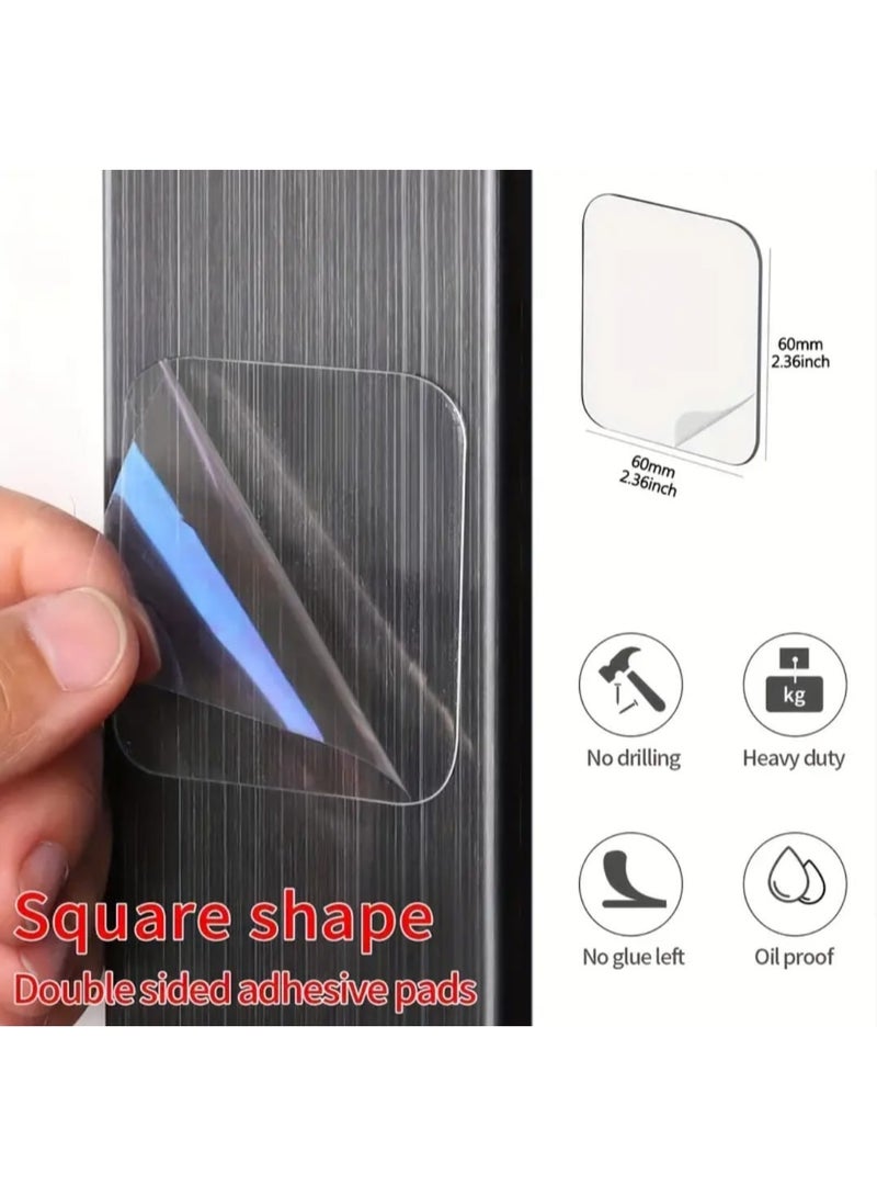 LDQ 50 Sheet Strong Adhesive Dual-Sided Nano-Transparent Wall Stickers, No Residue Removable Clear Tape for Home Office Decor, Glass , Wood, Metal, Plastic, Vinyl Stickers - Image 4