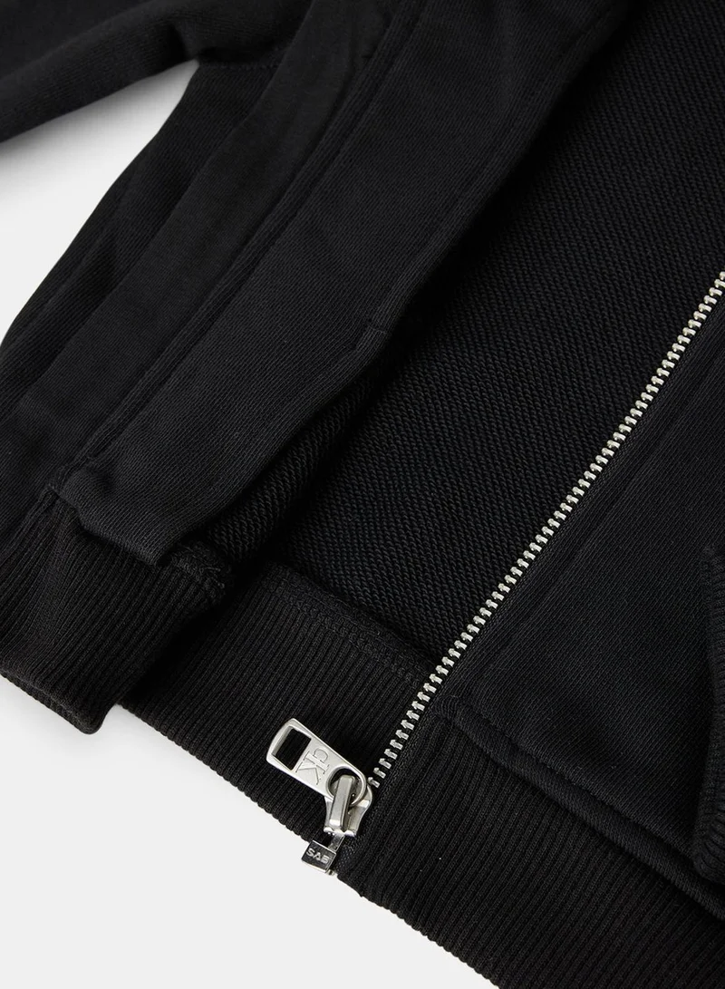 Calvin Klein Jeans Kids Foil Logo Future Zip Through Hoodie