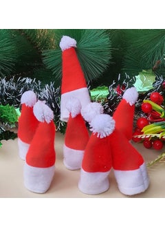 Forty Wings Forty Wings 24 Pcs 4 Mini Tiny Small Santa Claus Christmas Cap for Wine Bottle Cover Candy Lollipop Cover DIY Christmas Craft and Christmas Xmas Party Decorations Christmas Party Props Favors  - Image 1