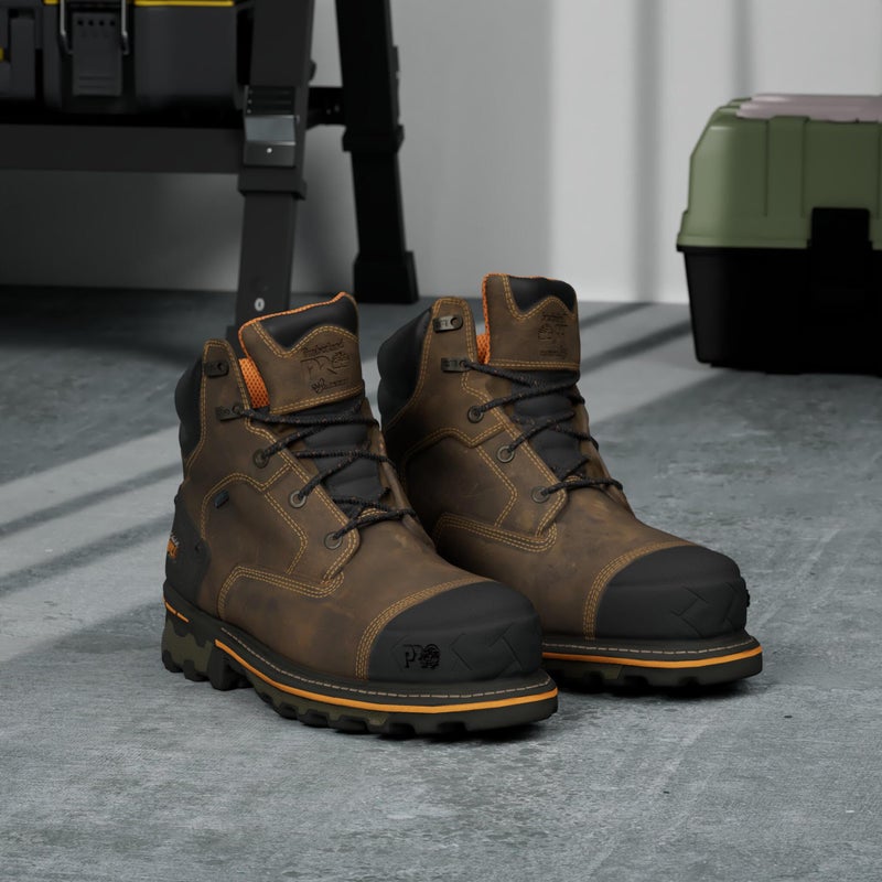 Timberland PRO Men's Boondock 6 Inch Composite Safety Toe Waterproof Industrial Work Boot, Brown, 11 - Image 2