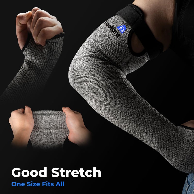 OriStout Cut Resistant Farmers Sleeves with Thumb Hole, Arm Protectors for Thin Skin and Bruising, for Gardening, Welding, Kitchen, Arm Guards for Biting, Pet Grooming, Grey, 1 Pair - Image 4
