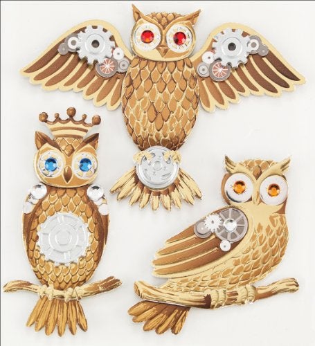 EK Success Jolee's Boutique Steampunk Owls Dimensional Embellishments - Image 3