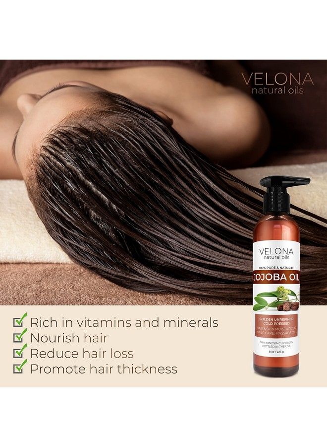velona زيت الجوجوبا 16 أونصة (مع مضخة) : 100% نقي وطبيعي : غير مكرر، مضغوط على البارد، خالي من الهكسان : مرطب للوجه والشعر والجسم والعناية بالبشرة وعلامات التمدد والجلد المحيط بالأظافر - Image 5