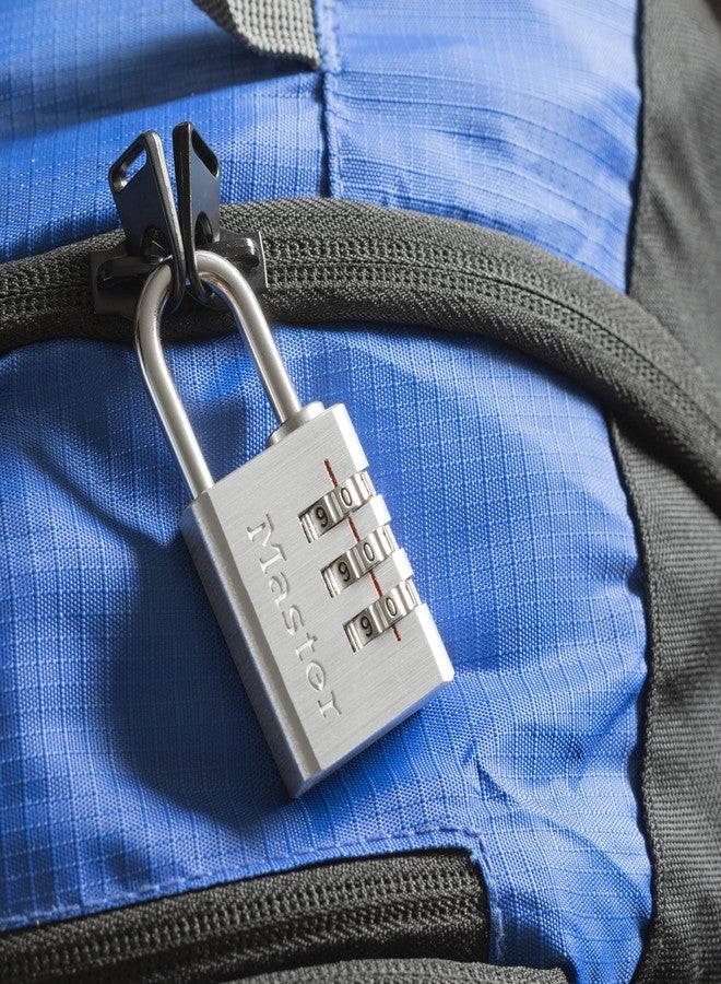 Master Lock Set Your Own Combination Aluminum Lock, Small Lock for Backpacks, Cabinets, or Zippers with 3-Digit Code,1-3/16 Inches Wide, 630D - Image 4