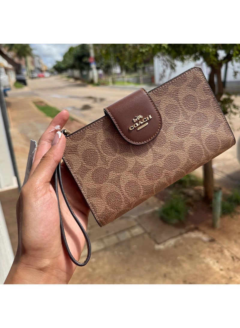 Coachi Store COACH Women’s Signature Canvas Phone Wallet Wristlet CW780 - Image 5