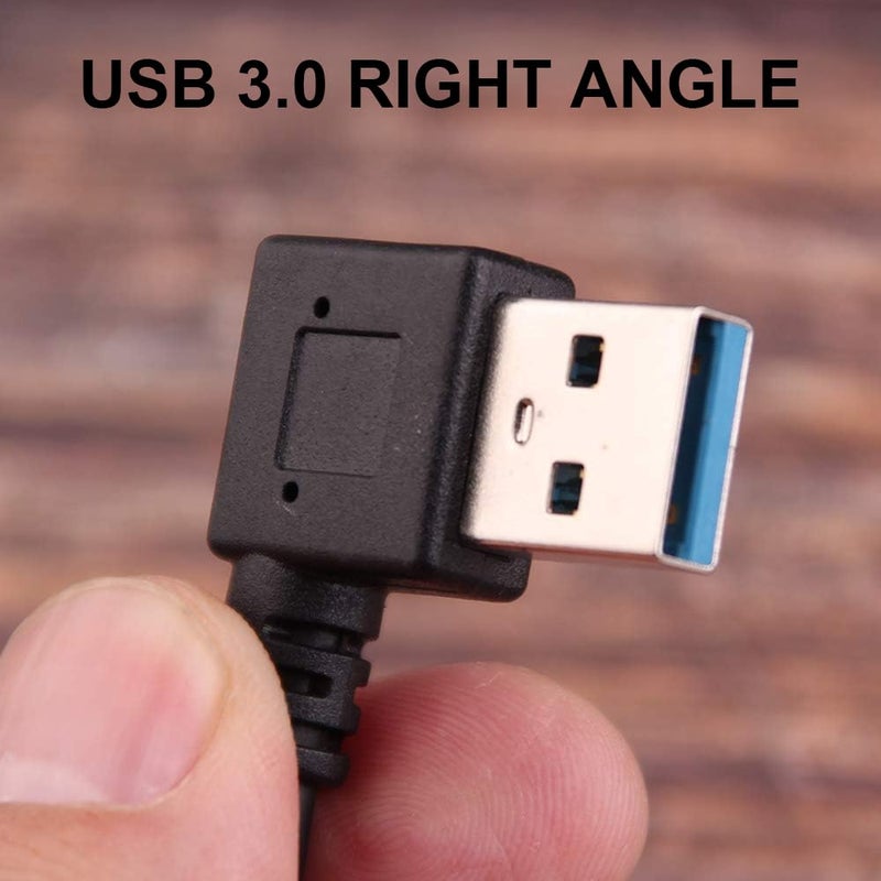 Oxsubor USB C 90 Degree Right Angle Cable Extension USB 3.0 Type c Cable Left & Right Angle Male by (20CM,8IN)(2 Pack) - Image 5