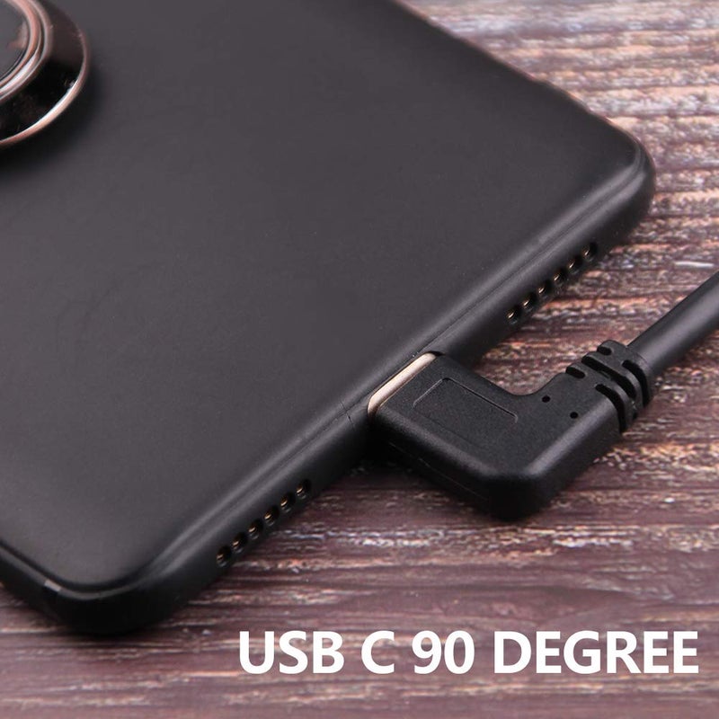Oxsubor USB C 90 Degree Right Angle Cable Extension USB 3.0 Type c Cable Left & Right Angle Male by (20CM,8IN)(2 Pack) - Image 3
