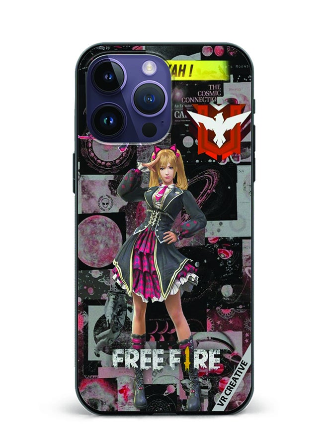 VR CREATIVE Protective Case Cover For Apple iPhone 16 Pro Max Free Fire Design Multicolour