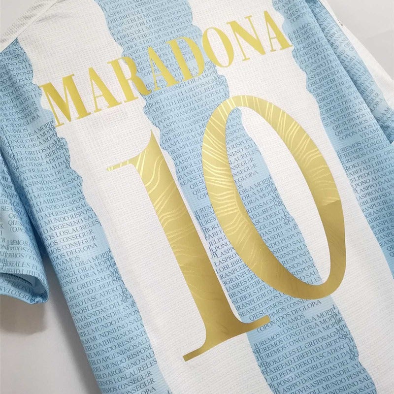 Argentina Retro Football Jersey Maradona - Image 4