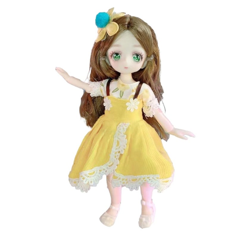 bositigo Anime BJD Doll 17 SD Dolls 9 Inch 18 Ball Jointed Doll DIY Toys with Clothes Outfit Shoes NonAdjustable Hair MakeupBest Gift for Girls Kids Children U - Image 4