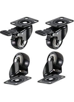 Duravel Duravel 2" Swivel Caster Wheels with Brakes and 360 Degree Polyurethane Foam No Noise Wheels, Heavy Duty - 150 Lbs. Per Caster (Pack of 4)  - Image 1
