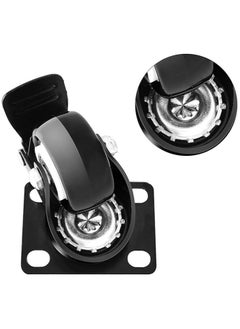 Duravel Duravel 2" Swivel Caster Wheels with Brakes and 360 Degree Polyurethane Foam No Noise Wheels, Heavy Duty - 150 Lbs. Per Caster (Pack of 4)  - Image 3