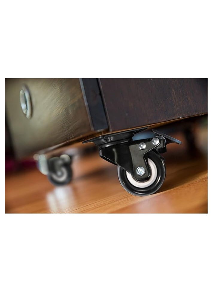 Duravel Duravel 2" Swivel Caster Wheels with Brakes and 360 Degree Polyurethane Foam No Noise Wheels, Heavy Duty - 150 Lbs. Per Caster (Pack of 4)  - Image 5