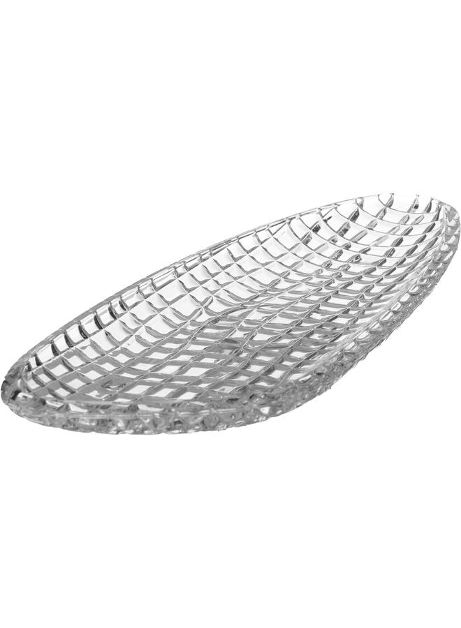 السيف  طبق تقديم زجاجي ماكس 44×17.2 سم بيضاوي شفاف - Image 2