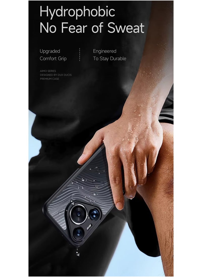 دوكس دوتشيز - حافظة لهاتف Huawei Pura 70 Pro/Pura 70 Pro Plus DUX DUCIS Aimo Mag Series TPU + PC MagSafe Frosted Feel Phone Case (أسود) - Image 1