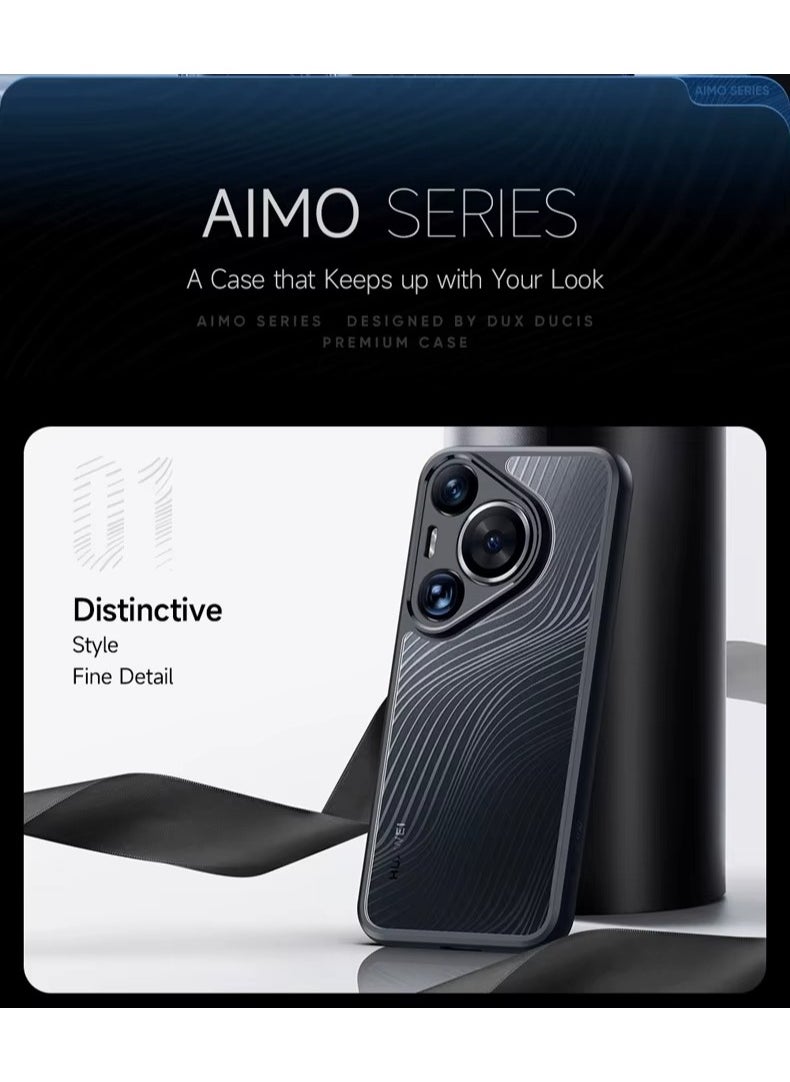 دوكس دوتشيز - حافظة لهاتف Huawei Pura 70 Pro/Pura 70 Pro Plus DUX DUCIS Aimo Mag Series TPU + PC MagSafe Frosted Feel Phone Case (أسود) - Image 1