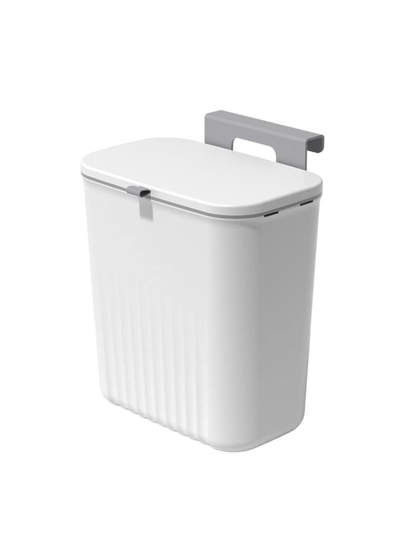 Meneflix Meneflix Compost Bin 25 Gallon Hanging Trash Can with Lid Kitchen Cabinet Door Under Sink Plastic Garbage Can Wall Mounted Slide Open WHITE  - Image 1