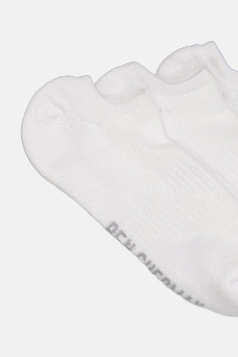 Ben Sherman Men 8 Pairs Brand Logo No Show Cut Socks, White  - Image 2
