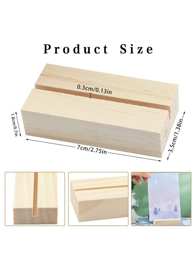 FSWCCK FSWCCK 40 Pieces Wood Place Card Holders Wood Table Number Stands Picture Holder Acrylic Sign Holdersr for Ceremony Birthday Party Home Decoration  - Image 2