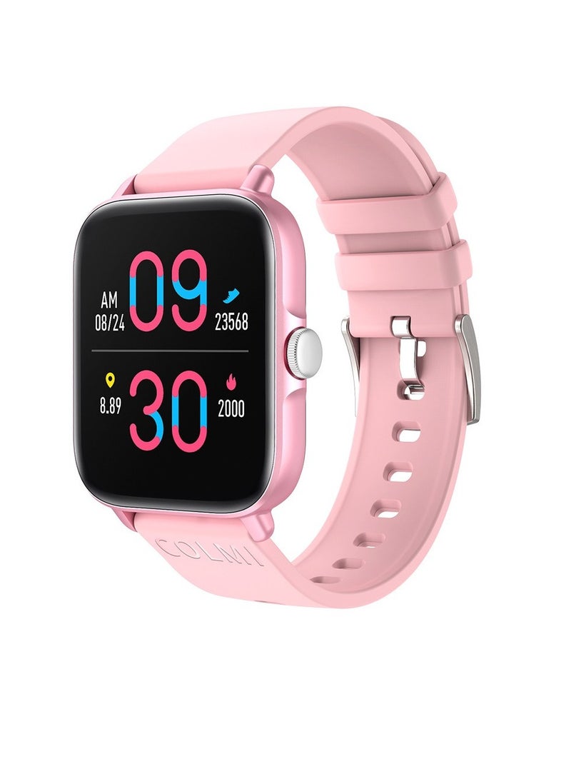 ColMi P28 Plus Smart Watch, IP67 Waterproof Full Touch Screen Android Watch, Lightweight And Comfortable Fitness Tracker With Blood Pressure Heart Rate Monitoring, (1pc, Pink) - Image 1