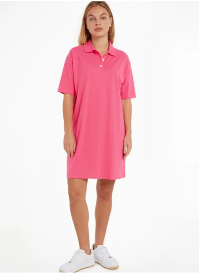 TOMMY HILFIGER Polo Neck T-Shirt Dress