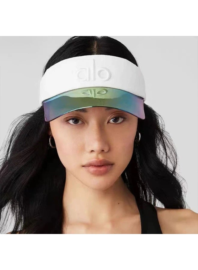 alo Alo Yoga Empty Cap Sunscreen Sun Visor Outdoor Sports Tennis Golf Cap Internal Mesh Sweatband  - Image 2