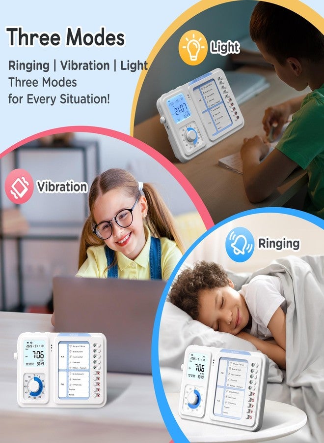 Nixroork 3-in-1 Visual Timer & ADHD Tool for Kids|Adults, Task Timer with Chore Chart Board, Visual Schedule for Kids with Autism, Daily Checklist for Home, School, Classroom, Desk - Image 5