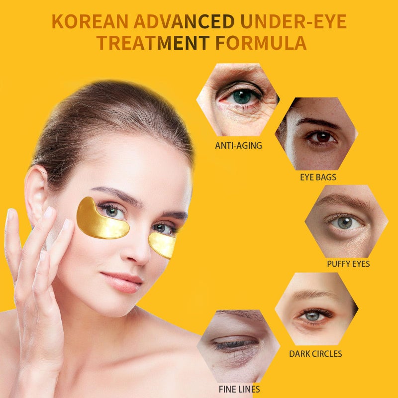 Prenawina Under Eye Patches for Puffy Eyes Treatment 30 Pairs, 24K Gold Under Eye Masks for Dark Circles and Puffiness, Eye Gel Pads w/ Collagen, Sodium Hyaluronate, Rose Essence for Eye Bags Treatment - Image 2