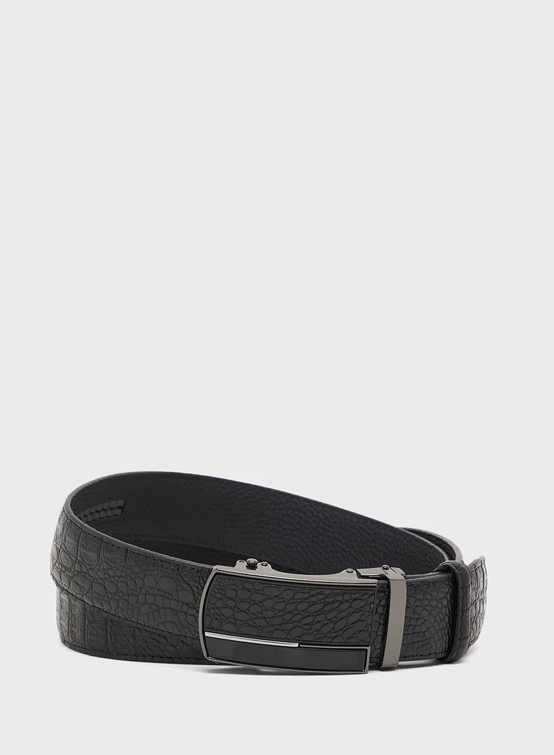 Robert Wood Genuine Leather Resizable Casual Belt