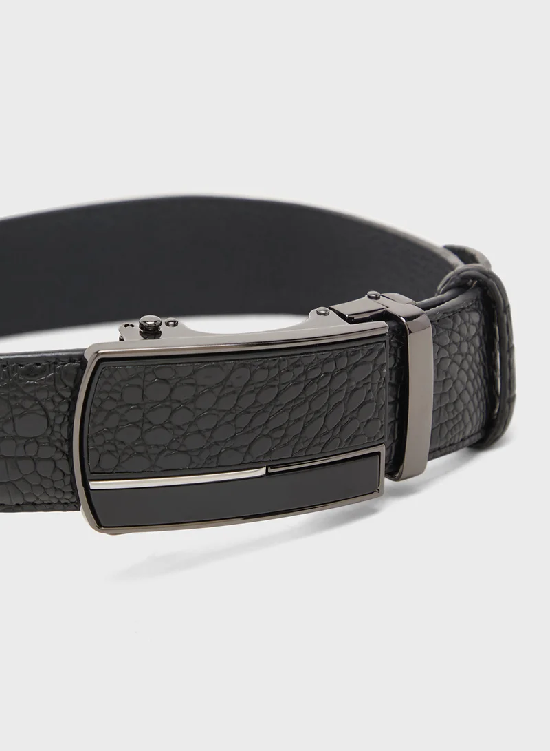 Robert Wood Genuine Leather Resizable Casual Belt