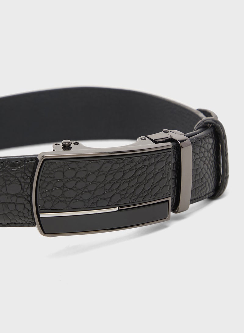 Robert Wood Genuine Leather Resizable Casual Belt - Image 2